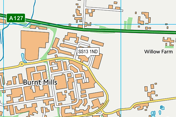 SS13 1ND map - OS VectorMap District (Ordnance Survey) SS13 1ND map - OS VectorMap District (Ordnance Survey)