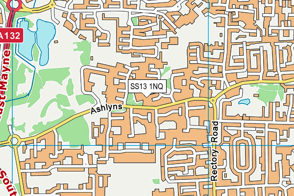 SS13 1NQ map - OS VectorMap District (Ordnance Survey) SS13 1NQ map - OS VectorMap District (Ordnance Survey)