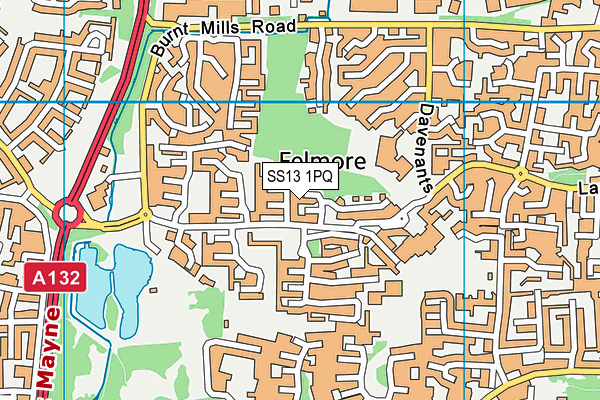 SS13 1PQ map - OS VectorMap District (Ordnance Survey) SS13 1PQ map - OS VectorMap District (Ordnance Survey)