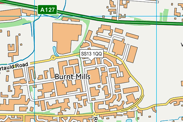 SS13 1QQ map - OS VectorMap District (Ordnance Survey) SS13 1QQ map - OS VectorMap District (Ordnance Survey)