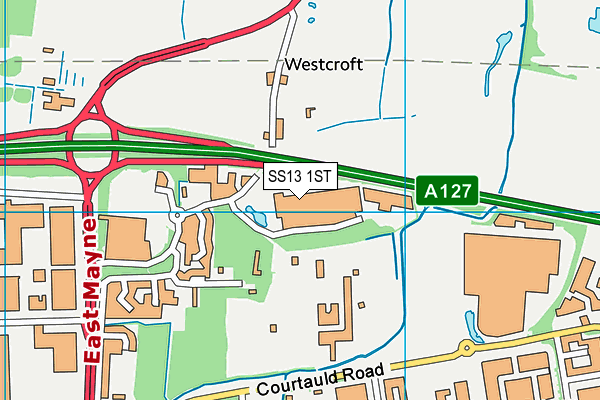 SS13 1ST map - OS VectorMap District (Ordnance Survey) SS13 1ST map - OS VectorMap District (Ordnance Survey)