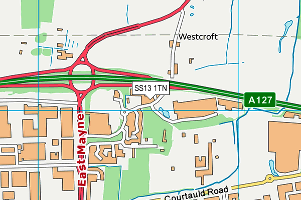 SS13 1TN map - OS VectorMap District (Ordnance Survey) SS13 1TN map - OS VectorMap District (Ordnance Survey)