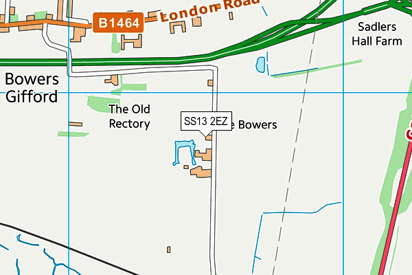 SS13 2EZ map - OS VectorMap District (Ordnance Survey) SS13 2EZ map - OS VectorMap District (Ordnance Survey)