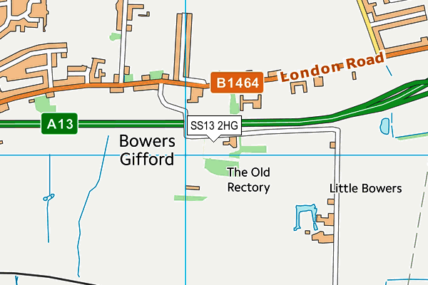 SS13 2HG map - OS VectorMap District (Ordnance Survey) SS13 2HG map - OS VectorMap District (Ordnance Survey)