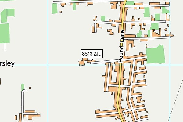 SS13 2JL map - OS VectorMap District (Ordnance Survey) SS13 2JL map - OS VectorMap District (Ordnance Survey)