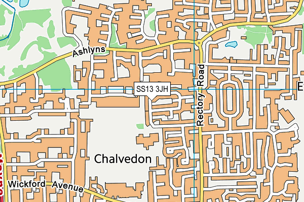 SS13 3JH map - OS VectorMap District (Ordnance Survey) SS13 3JH map - OS VectorMap District (Ordnance Survey)