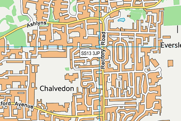 SS13 3JP map - OS VectorMap District (Ordnance Survey) SS13 3JP map - OS VectorMap District (Ordnance Survey)
