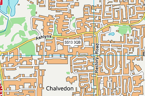 SS13 3QB map - OS VectorMap District (Ordnance Survey) SS13 3QB map - OS VectorMap District (Ordnance Survey)