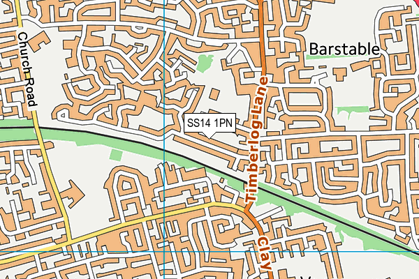 SS14 1PN map - OS VectorMap District (Ordnance Survey) SS14 1PN map - OS VectorMap District (Ordnance Survey)
