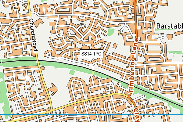 SS14 1PQ map - OS VectorMap District (Ordnance Survey) SS14 1PQ map - OS VectorMap District (Ordnance Survey)