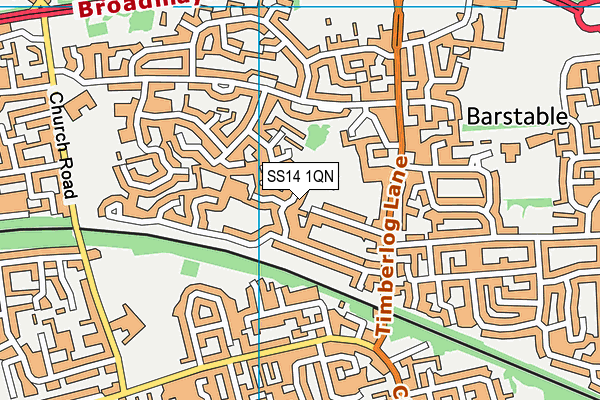 SS14 1QN map - OS VectorMap District (Ordnance Survey) SS14 1QN map - OS VectorMap District (Ordnance Survey)
