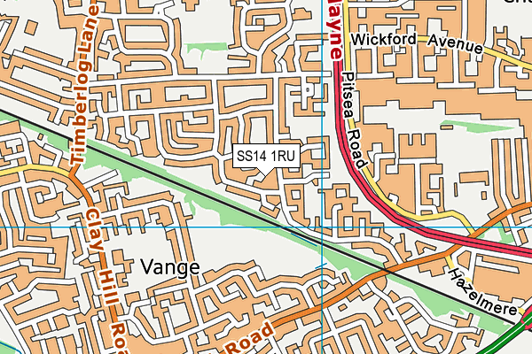 SS14 1RU map - OS VectorMap District (Ordnance Survey) SS14 1RU map - OS VectorMap District (Ordnance Survey)