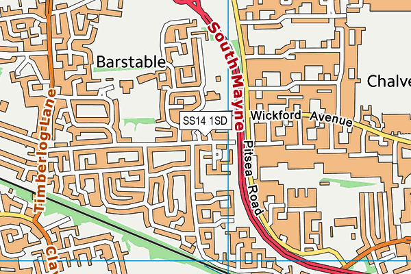SS14 1SD map - OS VectorMap District (Ordnance Survey) SS14 1SD map - OS VectorMap District (Ordnance Survey)