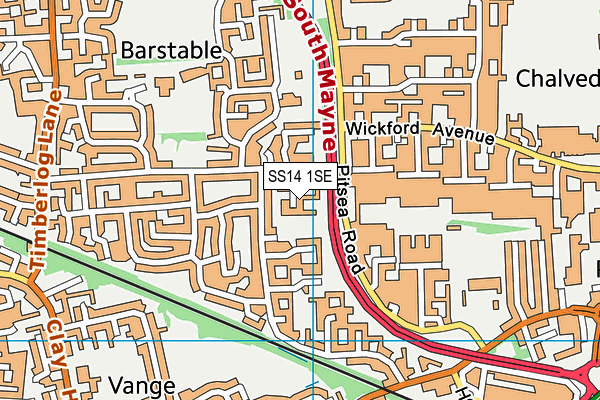SS14 1SE map - OS VectorMap District (Ordnance Survey) SS14 1SE map - OS VectorMap District (Ordnance Survey)