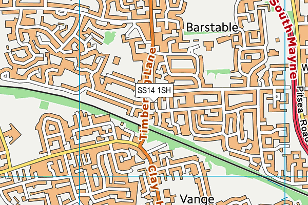 SS14 1SH map - OS VectorMap District (Ordnance Survey) SS14 1SH map - OS VectorMap District (Ordnance Survey)