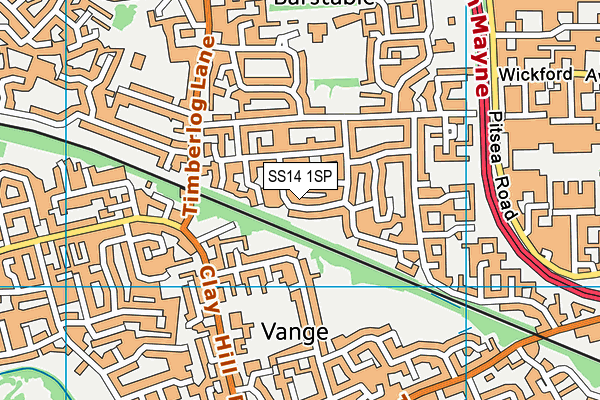 SS14 1SP map - OS VectorMap District (Ordnance Survey)
