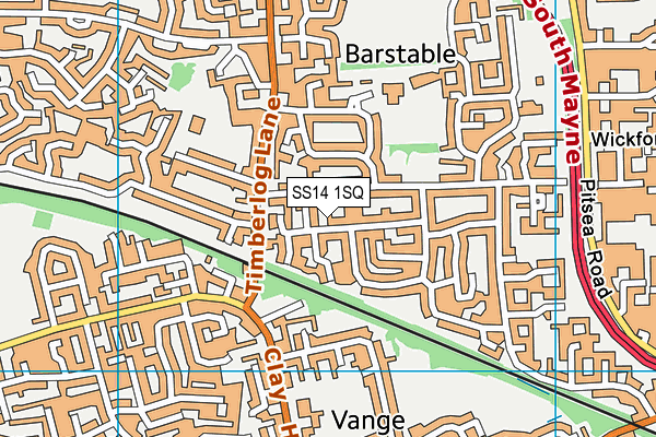 SS14 1SQ map - OS VectorMap District (Ordnance Survey) SS14 1SQ map - OS VectorMap District (Ordnance Survey)