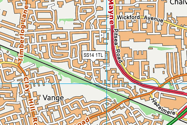 SS14 1TL map - OS VectorMap District (Ordnance Survey) SS14 1TL map - OS VectorMap District (Ordnance Survey)
