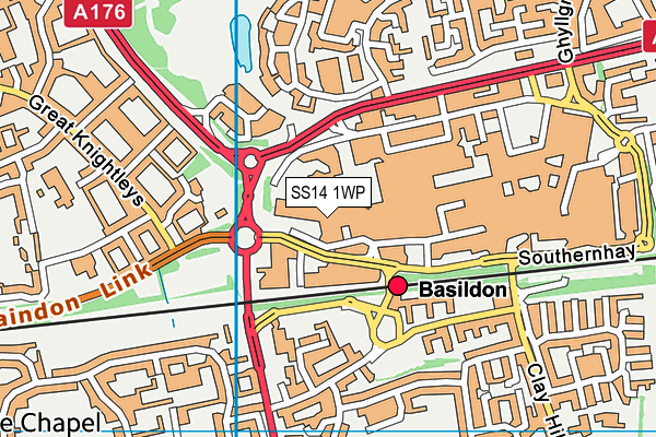 SS14 1WP map - OS VectorMap District (Ordnance Survey) SS14 1WP map - OS VectorMap District (Ordnance Survey)