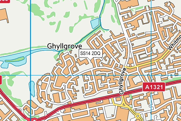 SS14 2DQ map - OS VectorMap District (Ordnance Survey) SS14 2DQ map - OS VectorMap District (Ordnance Survey)