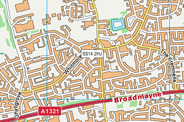 SS14 2HJ map - OS VectorMap District (Ordnance Survey) SS14 2HJ map - OS VectorMap District (Ordnance Survey)