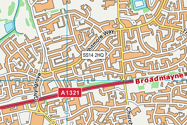 SS14 2HQ map - OS VectorMap District (Ordnance Survey) SS14 2HQ map - OS VectorMap District (Ordnance Survey)