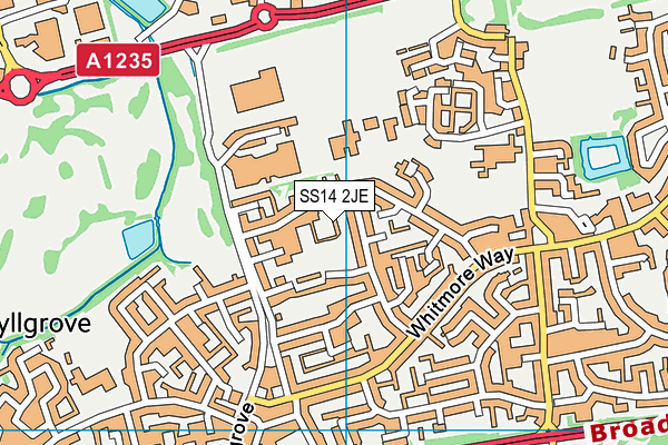 SS14 2JE map - OS VectorMap District (Ordnance Survey) SS14 2JE map - OS VectorMap District (Ordnance Survey)