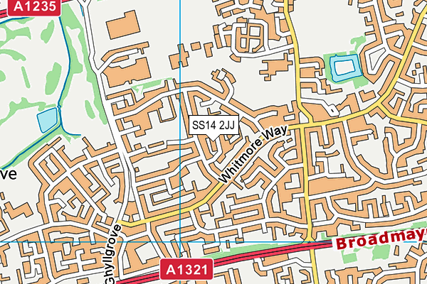 SS14 2JJ map - OS VectorMap District (Ordnance Survey) SS14 2JJ map - OS VectorMap District (Ordnance Survey)