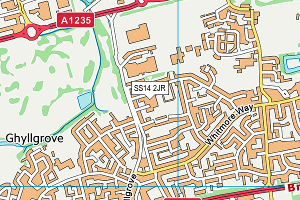 SS14 2JR map - OS VectorMap District (Ordnance Survey) SS14 2JR map - OS VectorMap District (Ordnance Survey)