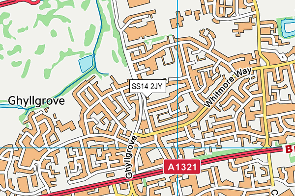 SS14 2JY map - OS VectorMap District (Ordnance Survey) SS14 2JY map - OS VectorMap District (Ordnance Survey)