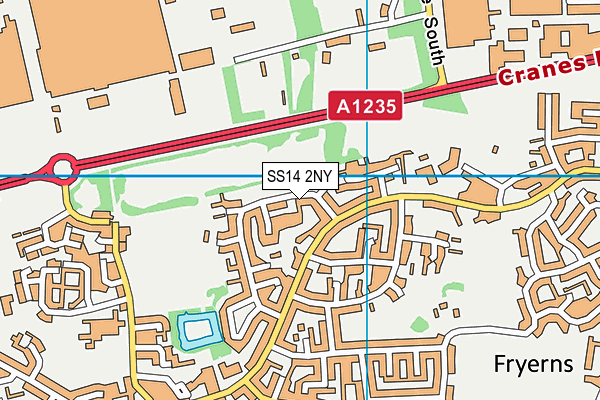 SS14 2NY map - OS VectorMap District (Ordnance Survey) SS14 2NY map - OS VectorMap District (Ordnance Survey)
