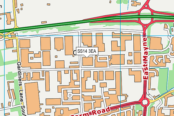 SS14 3EA map - OS VectorMap District (Ordnance Survey) SS14 3EA map - OS VectorMap District (Ordnance Survey)