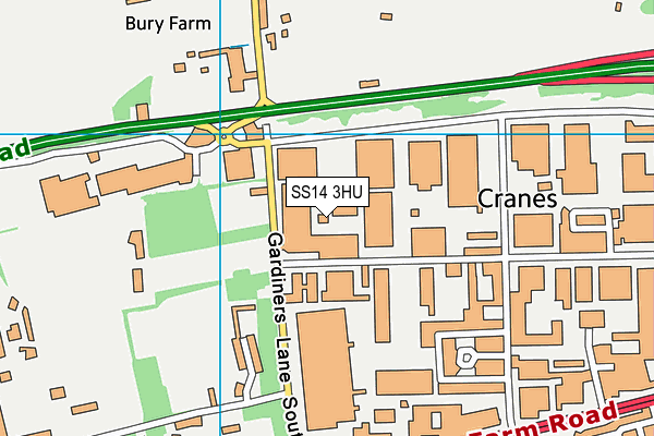 SS14 3HU map - OS VectorMap District (Ordnance Survey) SS14 3HU map - OS VectorMap District (Ordnance Survey)