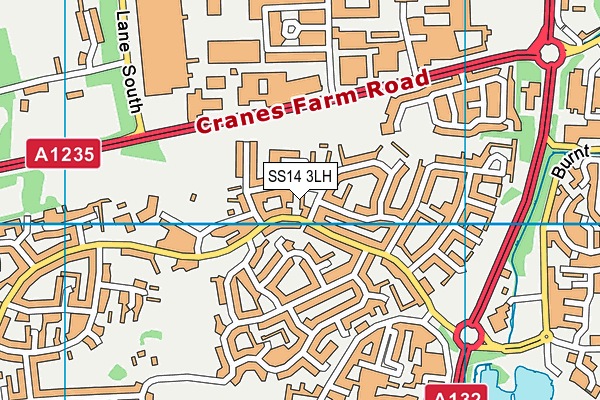 SS14 3LH map - OS VectorMap District (Ordnance Survey) SS14 3LH map - OS VectorMap District (Ordnance Survey)