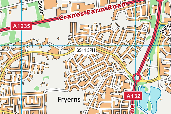 SS14 3PH map - OS VectorMap District (Ordnance Survey) SS14 3PH map - OS VectorMap District (Ordnance Survey)