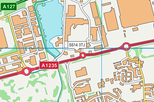 SS14 3TJ map - OS VectorMap District (Ordnance Survey) SS14 3TJ map - OS VectorMap District (Ordnance Survey)