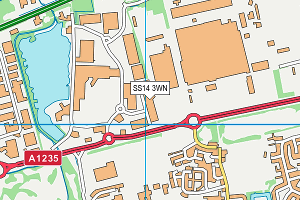 SS14 3WN map - OS VectorMap District (Ordnance Survey) SS14 3WN map - OS VectorMap District (Ordnance Survey)