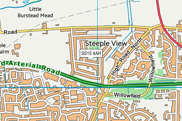 SS15 4AH map - OS VectorMap District (Ordnance Survey) SS15 4AH map - OS VectorMap District (Ordnance Survey)