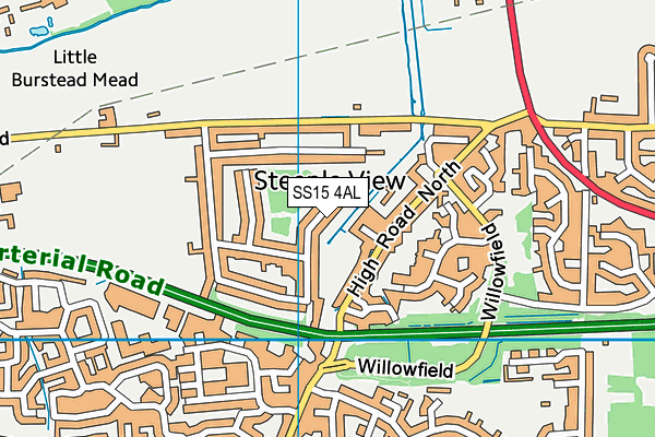 SS15 4AL map - OS VectorMap District (Ordnance Survey) SS15 4AL map - OS VectorMap District (Ordnance Survey)