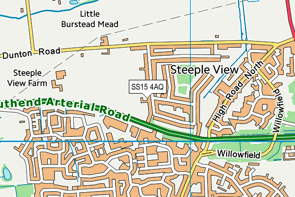 SS15 4AQ map - OS VectorMap District (Ordnance Survey) SS15 4AQ map - OS VectorMap District (Ordnance Survey)