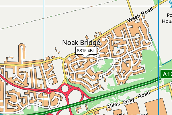 SS15 4BL map - OS VectorMap District (Ordnance Survey) SS15 4BL map - OS VectorMap District (Ordnance Survey)