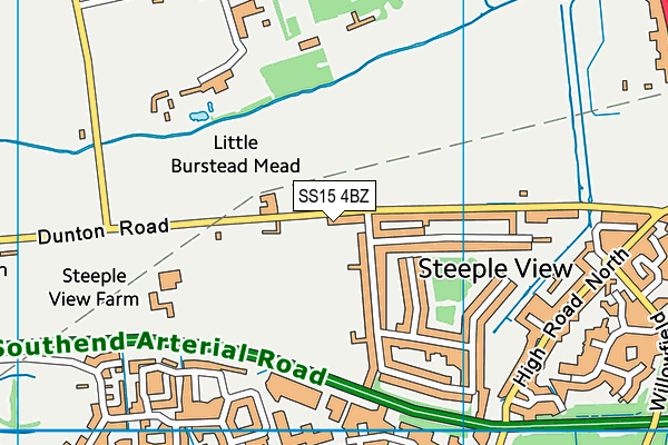 SS15 4BZ map - OS VectorMap District (Ordnance Survey) SS15 4BZ map - OS VectorMap District (Ordnance Survey)