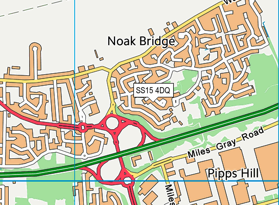 SS15 4DQ map - OS VectorMap District (Ordnance Survey) SS15 4DQ map - OS VectorMap District (Ordnance Survey)