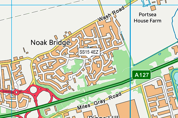 SS15 4EZ map - OS VectorMap District (Ordnance Survey)