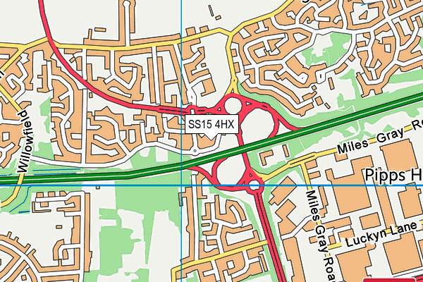 SS15 4HX map - OS VectorMap District (Ordnance Survey) SS15 4HX map - OS VectorMap District (Ordnance Survey)