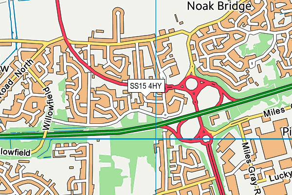 SS15 4HY map - OS VectorMap District (Ordnance Survey) SS15 4HY map - OS VectorMap District (Ordnance Survey)