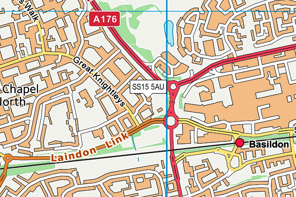 SS15 5AU map - OS VectorMap District (Ordnance Survey) SS15 5AU map - OS VectorMap District (Ordnance Survey)