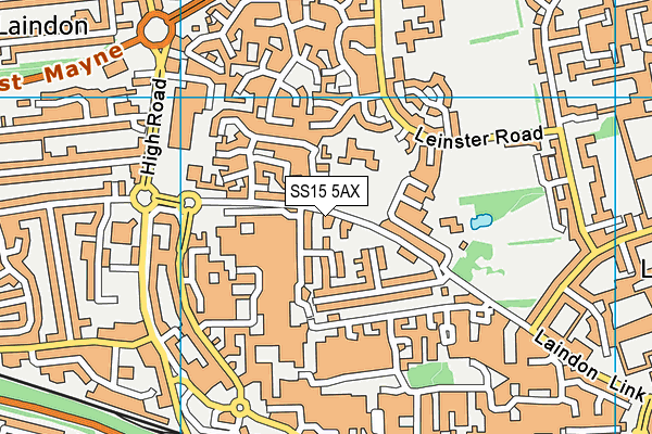 SS15 5AX map - OS VectorMap District (Ordnance Survey) SS15 5AX map - OS VectorMap District (Ordnance Survey)