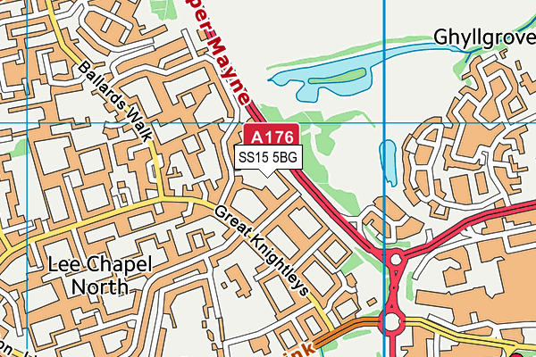 SS15 5BG map - OS VectorMap District (Ordnance Survey) SS15 5BG map - OS VectorMap District (Ordnance Survey)