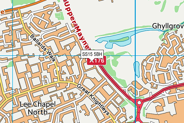 SS15 5BH map - OS VectorMap District (Ordnance Survey)